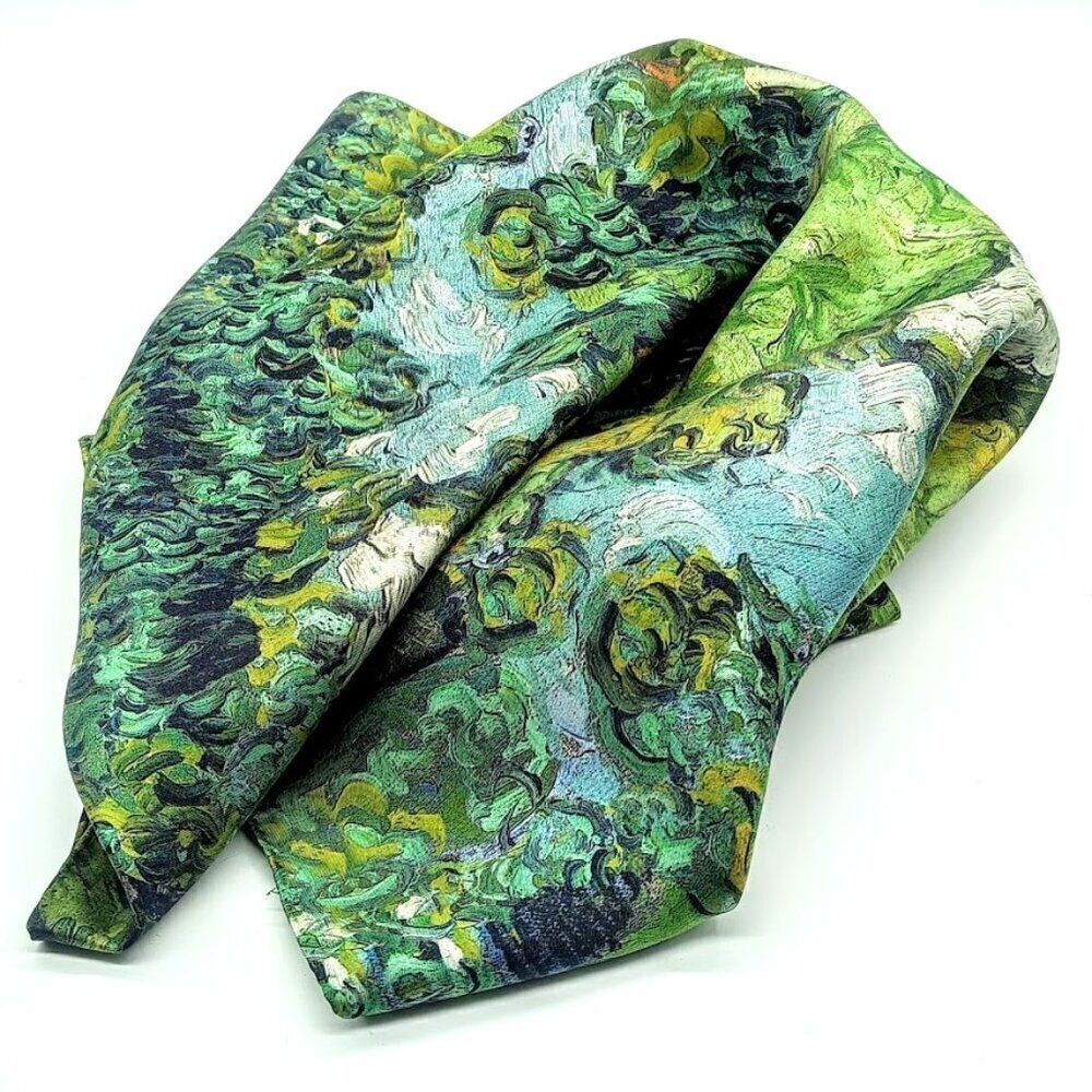 MFA Boston Van Gogh Olive Trees Silk Oblong Scarf